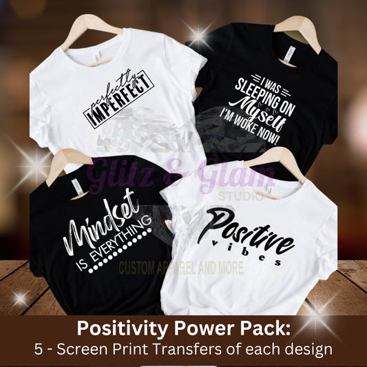 Positivity Power Pack Screen Print Transfers
