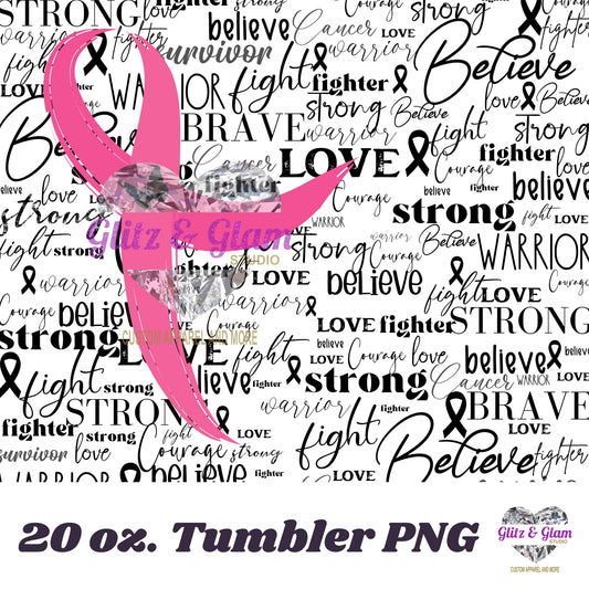 Breast Cancer Tumbler PNG  Download
